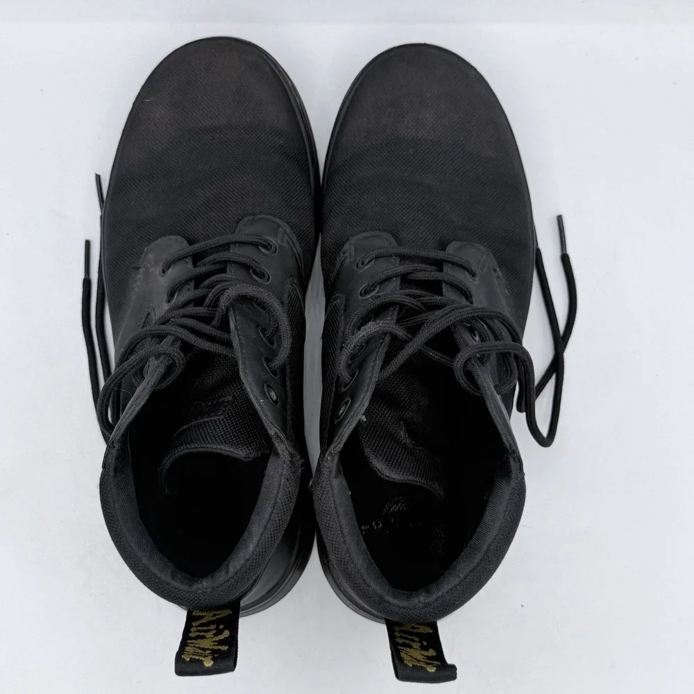 Dr Martens Bonny Black Nylon Canvas Chukka Boots Mens Size 9 Doc AirWair Ankle